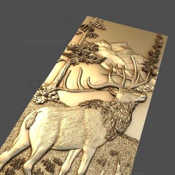 3D model Deer with big antlers (STL)